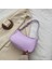 Omuz Çantası Çapraz Çanta Taşınabilir Yüksek Kaliteli Pürüzsüz Pu Kumaş Basit Stil, Mor (Yurt Dışından) 1