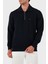 Pamuk Regular Fit Yarım Fermuarlı Dik Yaka Sweat Erkek Sweat MW0MW37238 Dw5 4