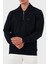 Pamuk Regular Fit Yarım Fermuarlı Dik Yaka Sweat Erkek Sweat MW0MW37238 Dw5 5