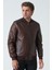 Bangor 5006 Slim Fit Kolej Kuzu Derisi Mont Fındık 4