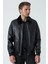 Armagh 5005 Slim Fit Torba Cep Kuzu Derisi Mont Siyah 1