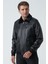 Armagh 5005 Slim Fit Torba Cep Kuzu Derisi Mont Siyah 2
