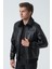 Armagh 5005 Slim Fit Torba Cep Kuzu Derisi Mont Siyah 3