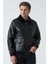 Armagh 5005 Slim Fit Torba Cep Kuzu Derisi Mont Siyah 5