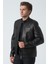 Bath 5007 Aleko Slim Fit Kuzu Derisi Mont Siyah 2