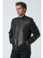 Bath 5007 Aleko Slim Fit Kuzu Derisi Mont Siyah 3
