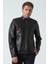 Bath 5007 Aleko Slim Fit Kuzu Derisi Mont Siyah 4