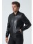 Bangor 5006 Slim Fit Kolej Kuzu Derisi Mont Siyah 3