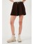 Streç Standart Fit Pileli Kışlık Mini Şort Etek Bayan Şort Etek 611SR00016 2