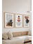 3 Parça Ahşap Çerçeve Görünümlü Mukavva Poster Tablo Seti - Set 114 1