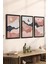 3 Parça Siyah Çerçeve Görünümlü Mdf Tablo Seti - Set 3 1