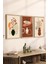 3 Parça Ahşap Çerçeve Görünümlü Mukavva Poster Tablo Seti - Set 105 1