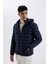 Su İtici Hafif Şişme Mont Slim Fit Dar Kesim Kapüşonlu Fermuarlı Cepli Mevsimlik N4661AZ24AU 1
