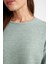 Relax Fit Bisiklet Yaka Fitilli Kaşkorse Yırtmaçlı Basic Düz Sweatshirt B2205AX24AU 5