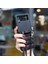 Anti-Düşen Telefon Kılıfı Için Samsung Galaxy Z Flip4 5g Telefon Kılıfı Omuz Askılı Kare Izgara Deri Kapak-Siyah (Yurt Dışından) 5