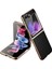 Anti-Düşen Telefon Kılıfı Için Samsung Galaxy Z Flip6 5g Kılıf Litchi Doku Deri Kaplamalı Pc Telefon Kapağı-Siyah (Yurt Dışından) 1