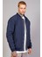 Lacivert Regular Fit /krinkıl Kumaş Içi Kapitone Pilot Erkek Ceket (Ilkbahar-Sonbahar-Kış) 1