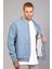 Indigo Regular Fit /krinkıl Kumaş Içi Kapitone Pilot Erkek Ceket (Ilkbahar-Sonbahar-Kış) 3