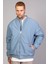 Indigo Regular Fit /krinkıl Kumaş Içi Kapitone Pilot Erkek Ceket (Ilkbahar-Sonbahar-Kış) 4