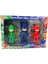 Pjmasks 3'lü Figür Set Pijamaskeliler Catboy Owlette Gekko Oyuncak Figür 1