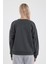 Kadın Cindy Antrasit Logo Baskılı Bisiklet Yaka Şardonlu Sweatshirt 4