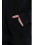 Kadın Grace Siyah Kapüşonlu Fermuarlı Regular Fit Basic Sweatshirt 3