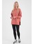 Kadın Bisiklet Yaka Gül Kurusu Yanı Yırtmaçlı Regular Fit 3 Iplik Sweatshirt 1