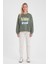 Kadın Holiday Haki Baskılı Sweatshirt 3