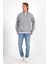 Erkek Bruce Gri Melanj Dik Yaka Yarım Fermuarlı Sweatshirt 3