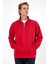 Erkek Bruce Vişne Dik Yaka Yarım Fermuarlı Sweatshirt 3