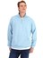 Erkek Bruce Gök Mavisi Dik Yaka Yarım Fermuarlı Sweatshirt 2