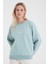 Kadın Cindy Mint Logo Baskılı Bisiklet Yaka Şardonlu Sweatshirt 2
