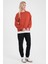 Kadın Rhona Kırmızı Bisiklet Yaka Regular Fit 3 Iplik Sweatshirt 3