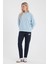 Kadın Rhona Gök Mavisi Bisiklet Yaka Regular Fit 3 Iplik Sweatshirt 3