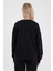 Kadın Rhona Siyah Bisiklet Yaka Regular Fit 3 Iplik Sweatshirt 4