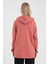 Kadın Grace Gül Kurusu Kapüşonlu Fermuarlı Regular Fit Basic Sweatshirt 4