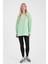 Kadın Bisiklet Yaka Ada Çayı Yanı Yırtmaçlı Regular Fit 3 Iplik Sweatshirt 1