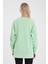Kadın Bisiklet Yaka Ada Çayı Yanı Yırtmaçlı Regular Fit 3 Iplik Sweatshirt 4