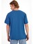 Erkek Beach Baskılı Navy Bisiklet Yaka Regular Fit Tişört 4