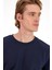 Erkek Rich Lacivert Melanj Bisiklet Yaka Regular Fit 3 Iplik Sweatshirt 3
