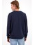 Erkek Rich Lacivert Melanj Bisiklet Yaka Regular Fit 3 Iplik Sweatshirt 4