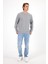 Erkek Rich Gri Melanj Bisiklet Yaka Regular Fit 3 Iplik Sweatshirt 2
