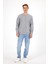 Erkek Rich Gri Melanj Bisiklet Yaka Regular Fit 3 Iplik Sweatshirt 3