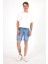 Erkek Franz Regular Fit Basic Med Blue Jean Bermuda 3