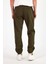 Erkek Simon Haki Slim Fit Gabardin Jogger Pantolon 4