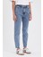 Kadın Norah Med Blue Beli Lastikli Yıpratmalı Jean Pantolon 2