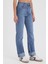 Kadın Marrakesh Dark Blue Straight Fit Jean Pantolon 3