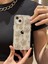 iPhone 15 Plus Uyumlu Gümüş Kristal Taşlı Yıldızlı Şeffaf Kılıf 4
