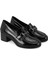 Presley Siyah Kadın Aerocomfort Topuklu Deri Loafer 1