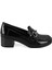 Presley Siyah Kadın Aerocomfort Topuklu Deri Loafer 2